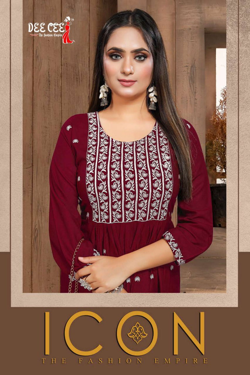 Deecee Icon Rayon Printed Regular Wear Designer Kurti Collection